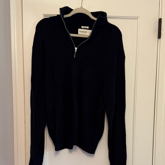 Abercrombie & Fitch Sweaters - Abercrombie & Fitch Navy Quarter-Zip Sweater